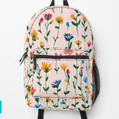 A floral Backpack