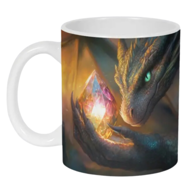 Dragon with Glowing Jewel Mug