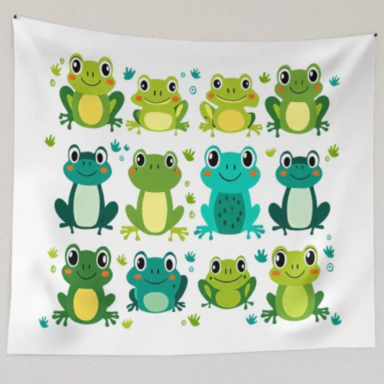 A froggy tapestry