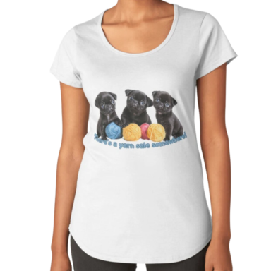 Yarn Stash Humor Premium Scoop T-Shirt