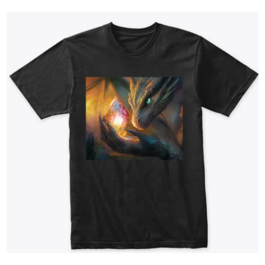 Dragon with Glowing Jewel Premium Ring-Spun Cotton T-Shirt