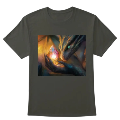 Dragon with Glowing Jewel Classic Crew Neck T-Shirt