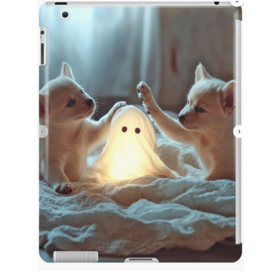 Cute Puppies Playing with a Glowing Ghost iPad Snap Case